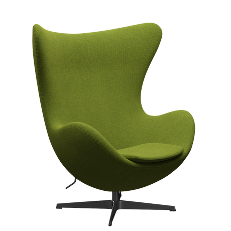 3316 Ægget loungestol, stel i sort af Arne Jacobsen - Hallingdal - 980 Green - Jacobsen Plus