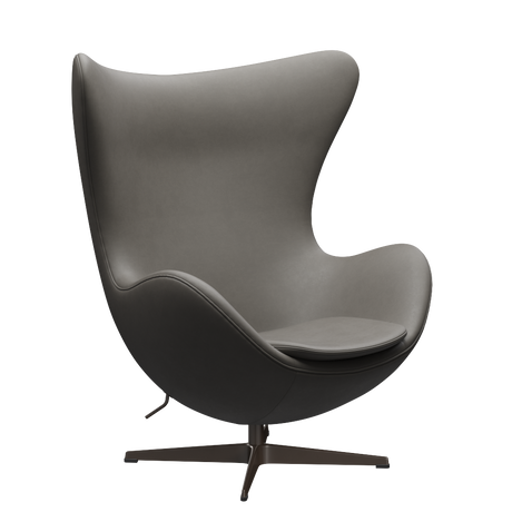 3316 Ægget loungestol, stel i brown bronze af Arne Jacobsen - Essential læder - Lava - Jacobsen Plus