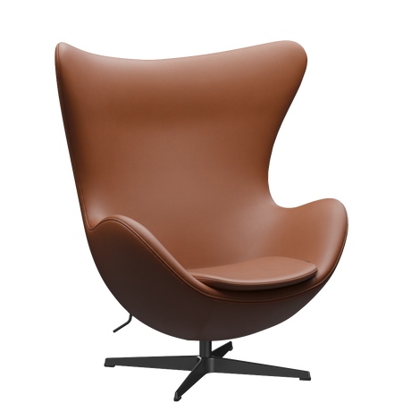 3316 Ægget loungestol, stel i sort af Arne Jacobsen - Essential læder - Walnut - Jacobsen Plus