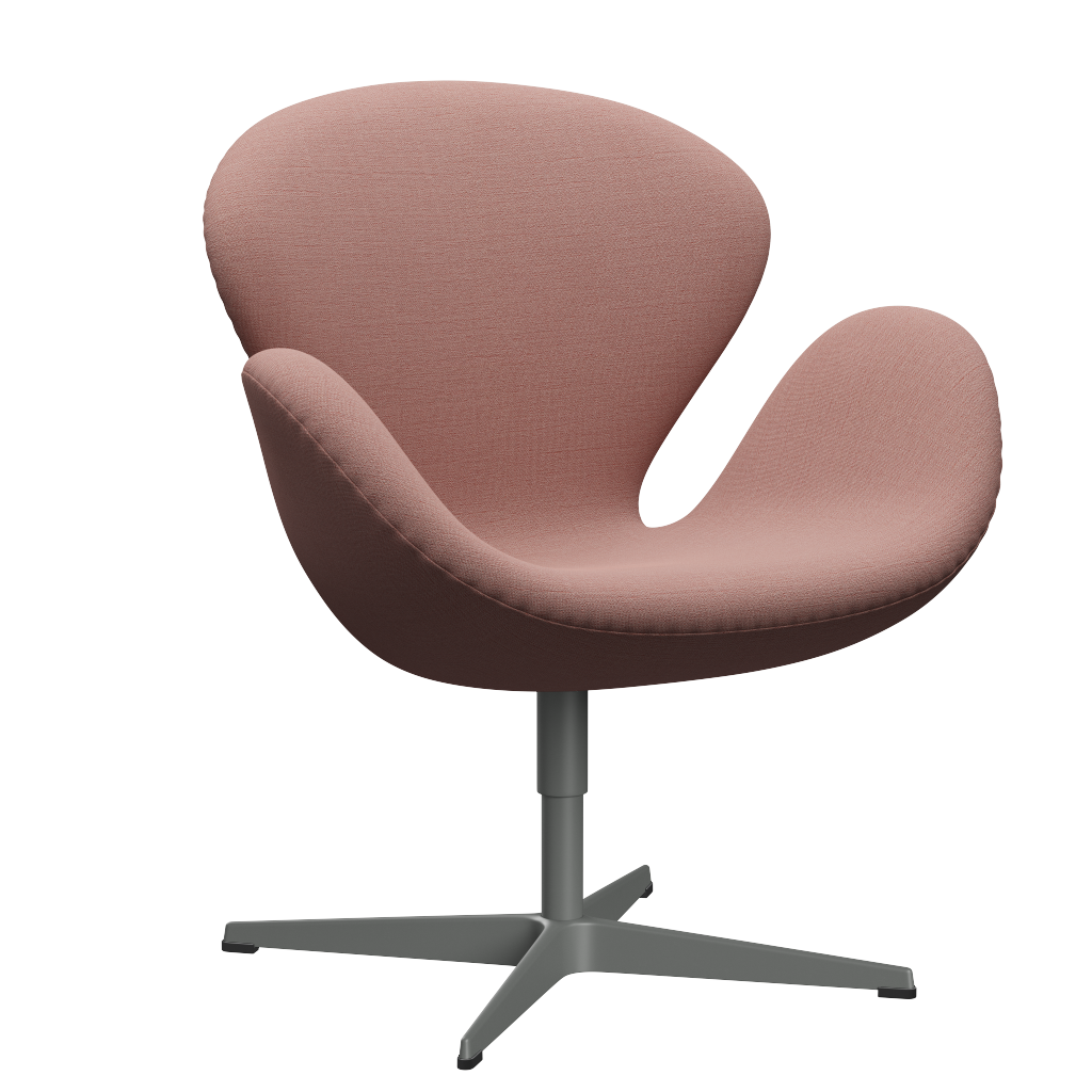 3320 Svanen loungestol, stel i silver grey af Arne Jacobsen - Christianshavn - 1131 Orange/Red - Jacobsen Plus