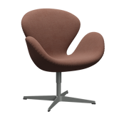 3320 Svanen loungestol, stel i silver grey af Arne Jacobsen - Christianshavn - 1132 Beige/Orange - Jacobsen Plus