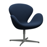 3320 Svanen loungestol, stel i silver grey af Arne Jacobsen - Christianshavn - 1154 Blue - Jacobsen Plus