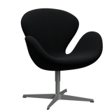 3320 Svanen loungestol, stel i silver grey af Arne Jacobsen - Christianshavn - 1175 Black Uni - Jacobsen Plus