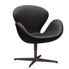 3320 Svanen loungestol, stel i brown bronze af Arne Jacobsen