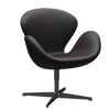 3320 Svanen loungestol, stel i sort af Arne Jacobsen