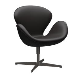 3320 Svanen loungestol, stel i warm graphite af Arne Jacobsen