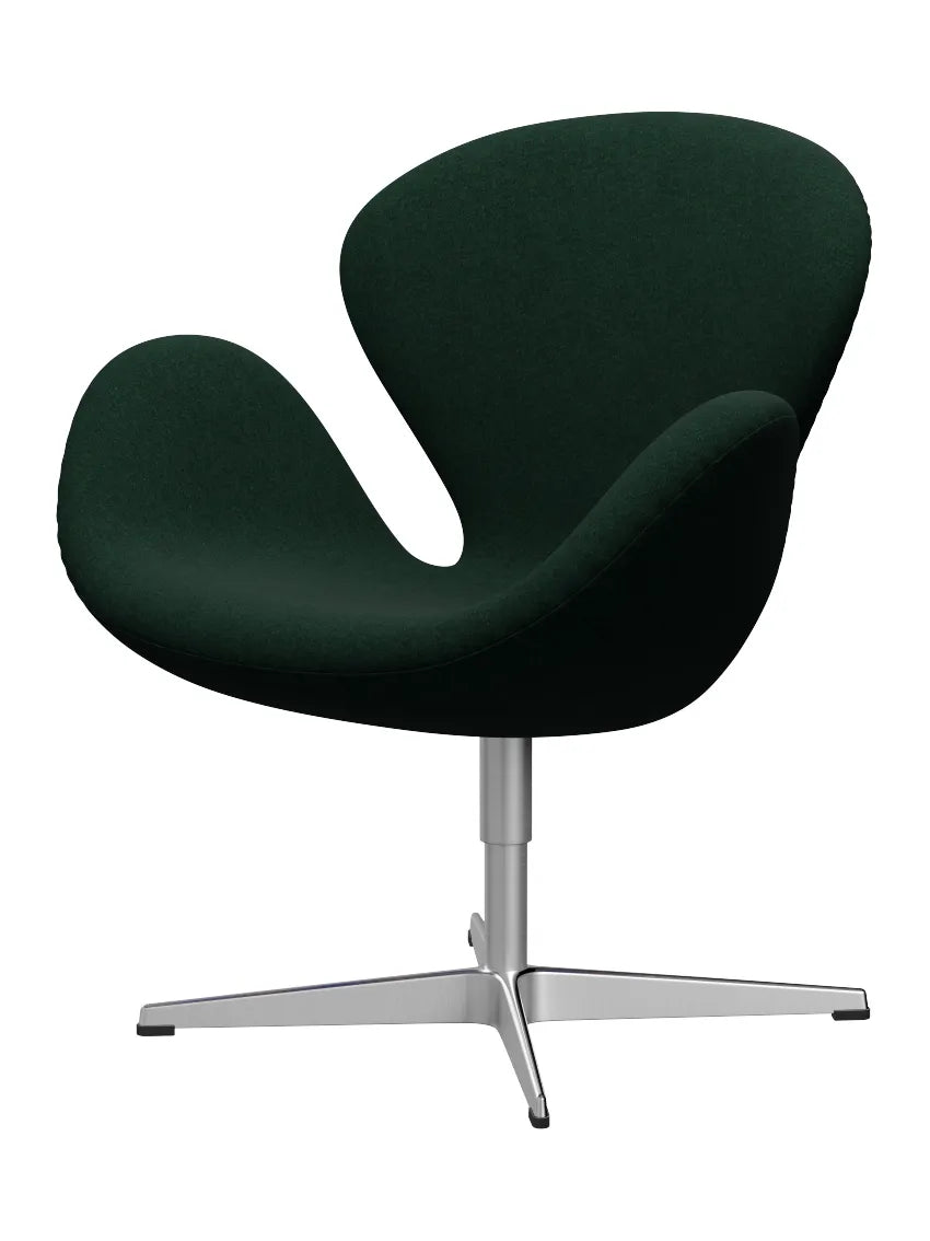 3320 Svanen i stof (prisgruppe 2) af Arne Jacobsen - 871 Mørk grøn / Divina Melange - Jacobsen Plus