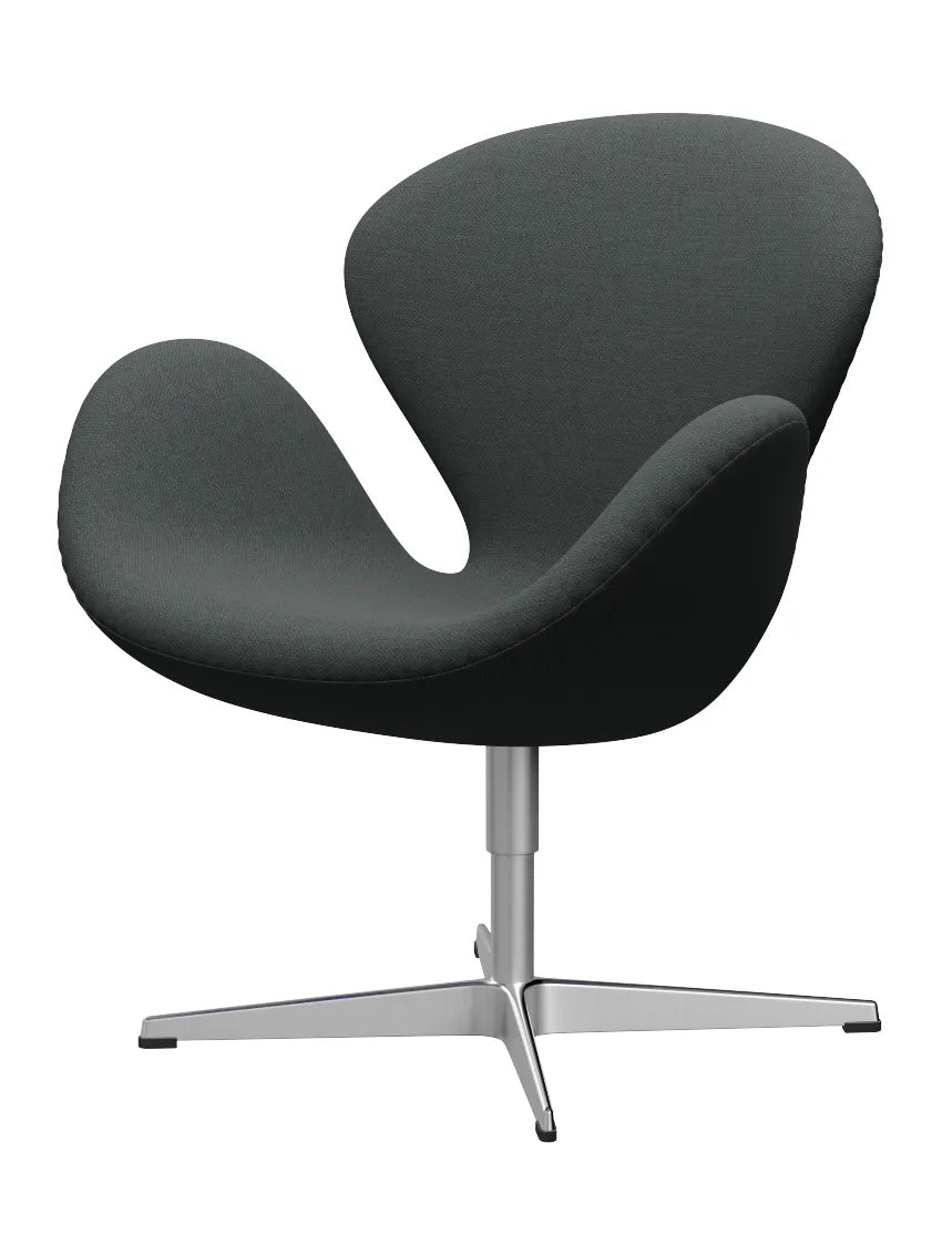 3320 Svanen i stof (prisgruppe 2) af Arne Jacobsen - 171 Mid Grey/Dark Grey / Fiord - Jacobsen Plus