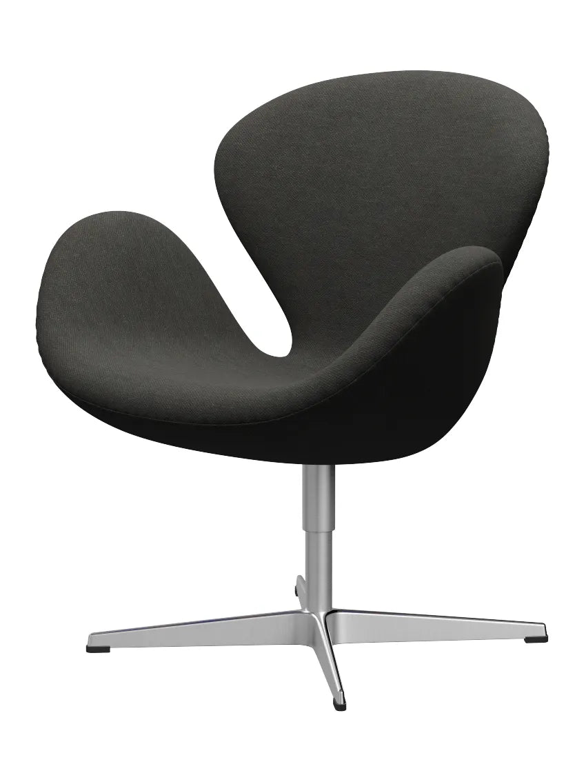 3320 Svanen i stof (prisgruppe 2) af Arne Jacobsen - 391 Sort/Brun / Fiord - Jacobsen Plus