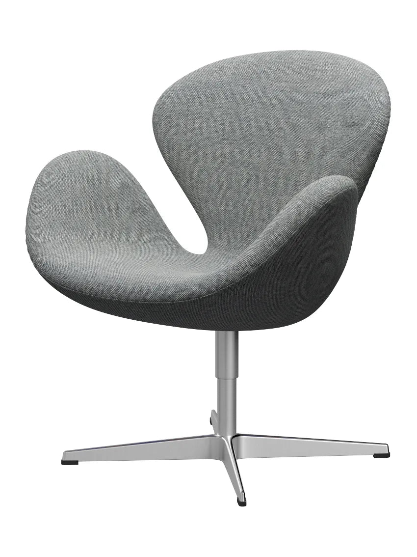 3320 Svanen i stof (prisgruppe 2) af Arne Jacobsen - 116 White Grey / Hallingdal - Jacobsen Plus