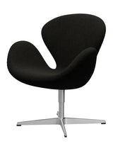3320 Svanen i stof (prisgruppe 2) af Arne Jacobsen - 173 Sort/grå / Hallingdal - Jacobsen Plus