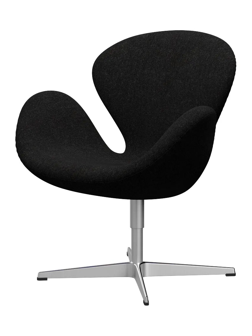 3320 Svanen i stof (prisgruppe 2) af Arne Jacobsen - 180 Charcoal / Hallingdal - Jacobsen Plus