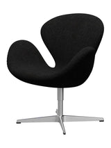 3320 Svanen i stof (prisgruppe 2) af Arne Jacobsen - 180 Charcoal / Hallingdal - Jacobsen Plus