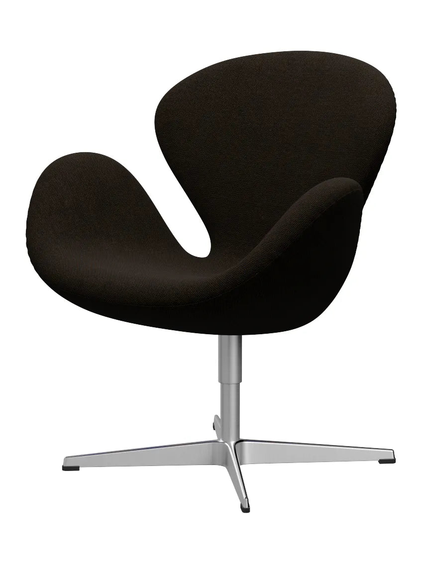 3320 Svanen i stof (prisgruppe 2) af Arne Jacobsen - 370 Sort/brun / Hallingdal - Jacobsen Plus