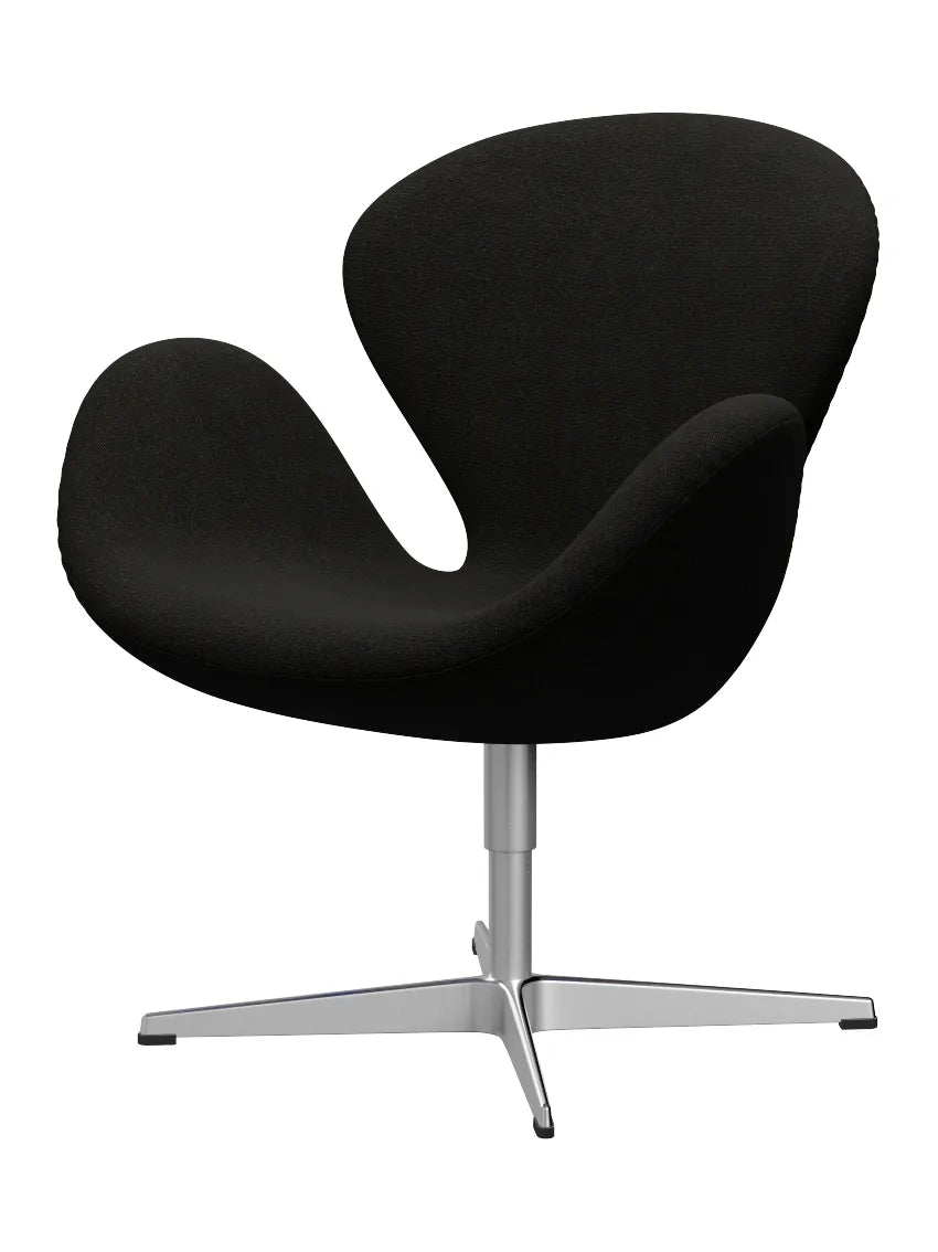 3320 Svanen i stof (prisgruppe 2) af Arne Jacobsen - 376 Brown/Dark Grey / Hallingdal - Jacobsen Plus