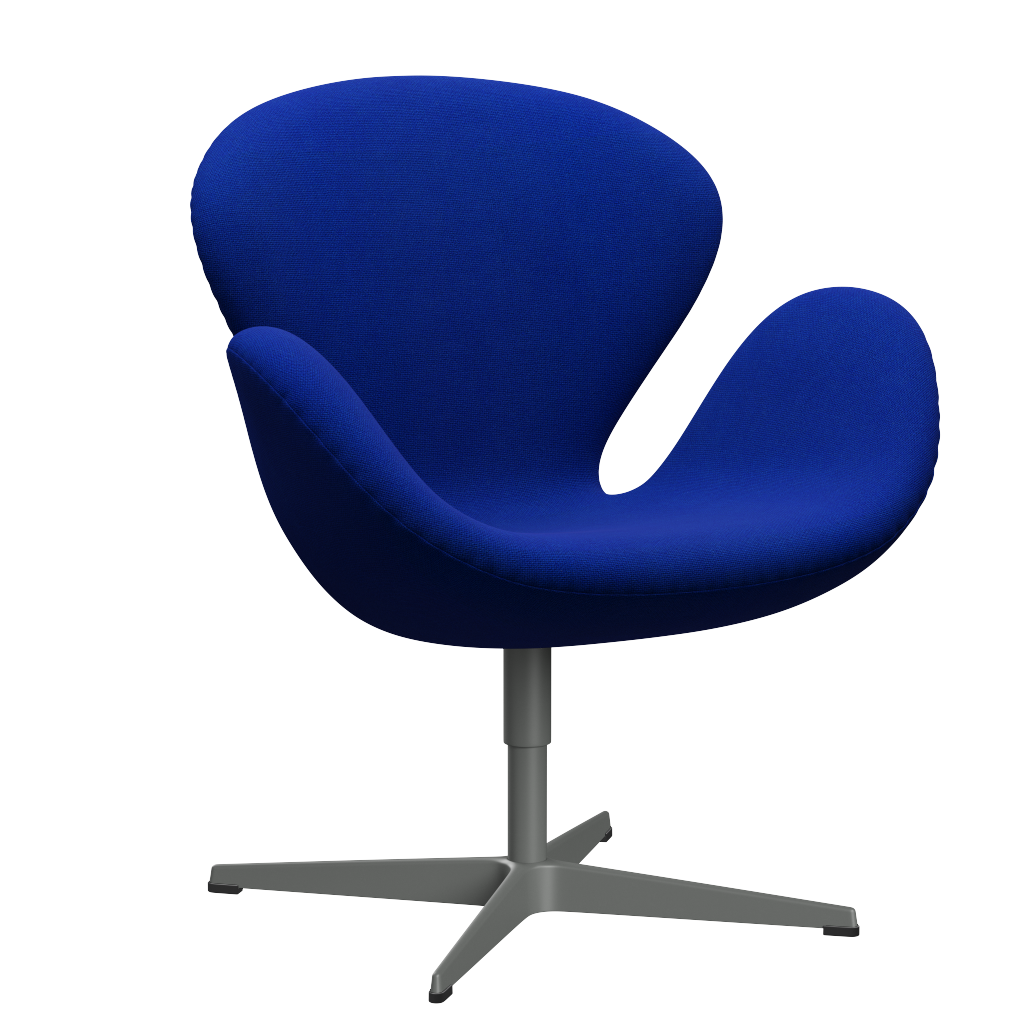 3320 Svanen loungestol, stel i silver grey af Arne Jacobsen - Hallingdal - 750 Blue - Jacobsen Plus