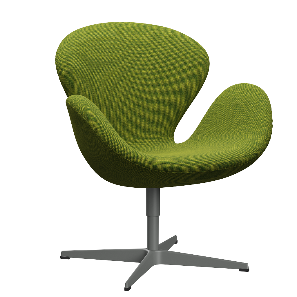 3320 Svanen loungestol, stel i silver grey af Arne Jacobsen - Hallingdal - 980 Green - Jacobsen Plus
