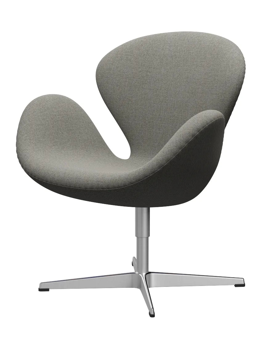 3320 Svanen i stof (prisgruppe 2) af Arne Jacobsen - 128 grey white/natural / Re-wool - Jacobsen Plus