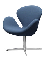 3320 Svanen i stof (prisgruppe 2) af Arne Jacobsen - 758 blue/natural / Re-wool - Jacobsen Plus