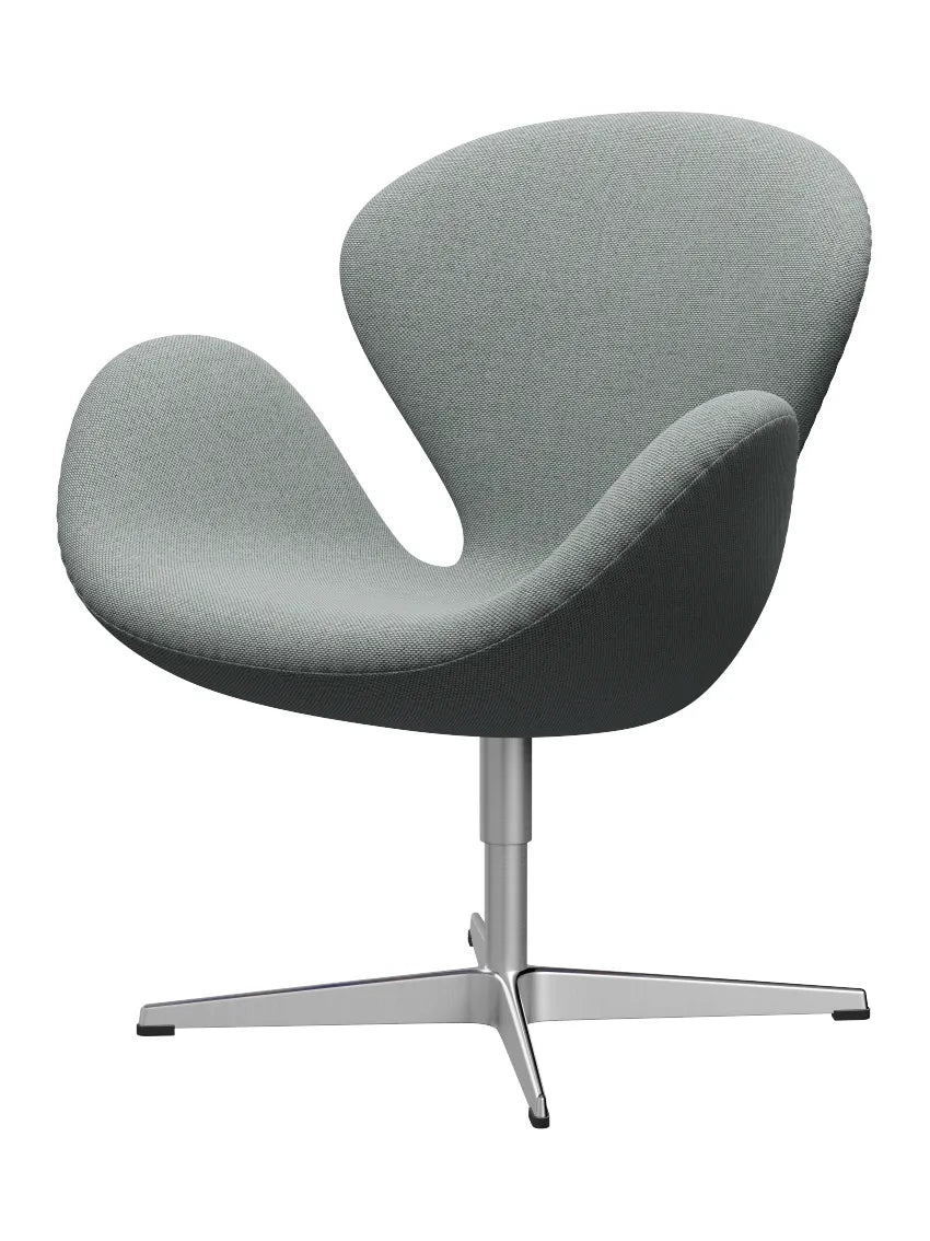 3320 Svanen i stof (prisgruppe 2) af Arne Jacobsen - 828 pale aqua/natural / Re-wool - Jacobsen Plus