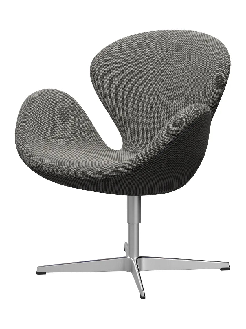 3320 Svanen i stof (prisgruppe 2) af Arne Jacobsen - 124 White/Black / Steelcut Trio - Jacobsen Plus