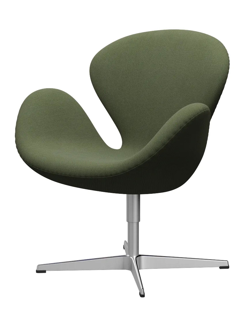 3320 Svanen i stof (prisgruppe 2) af Arne Jacobsen - 946 Støvet Grøn / Steelcut Trio - Jacobsen Plus