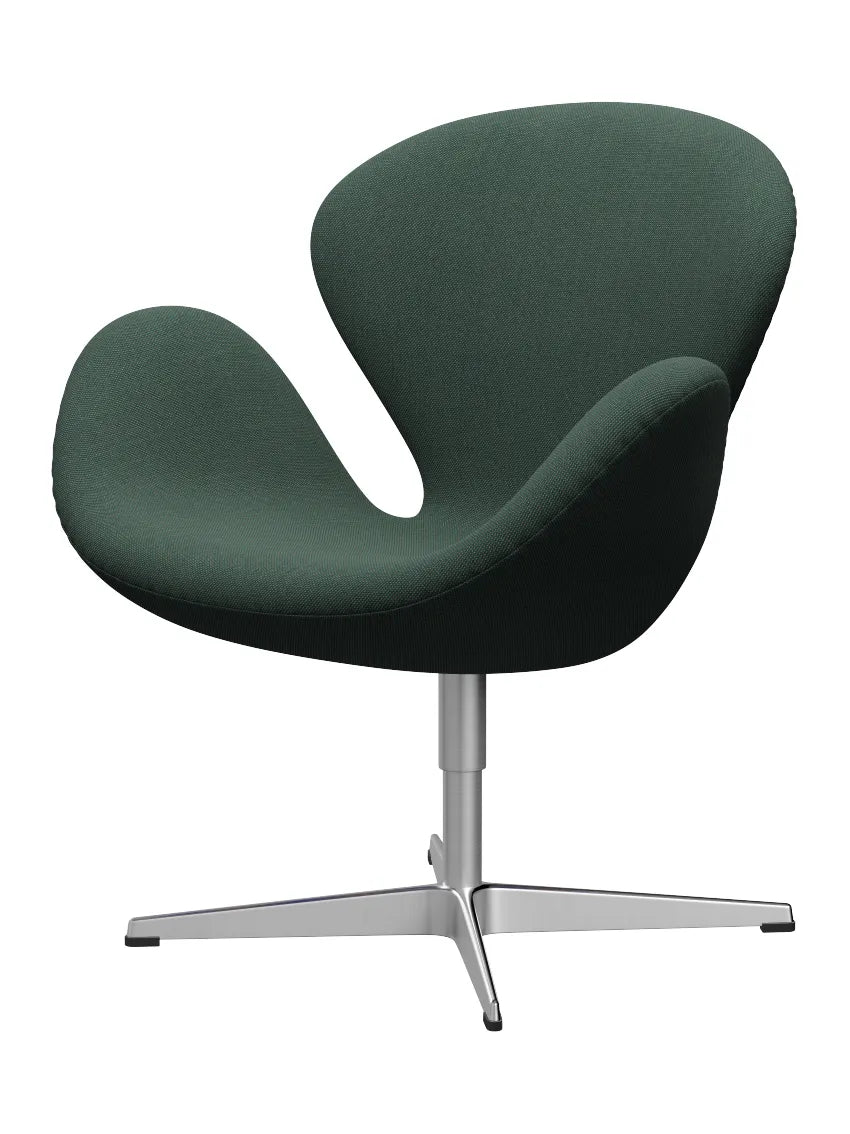 3320 Svanen i stof (prisgruppe 2) af Arne Jacobsen - 966 Støvet Grøn / Steelcut Trio - Jacobsen Plus