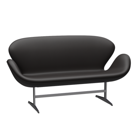 3321 Svanesofa af Arne Jacobsen - Aura læder - Black Brown - Jacobsen Plus