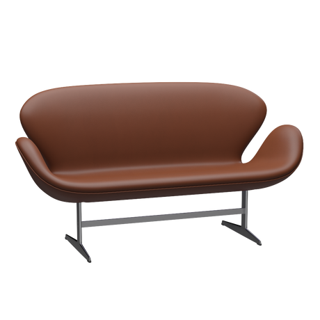 3321 Svanesofa af Arne Jacobsen - Aura læder - Black Brown - Jacobsen Plus