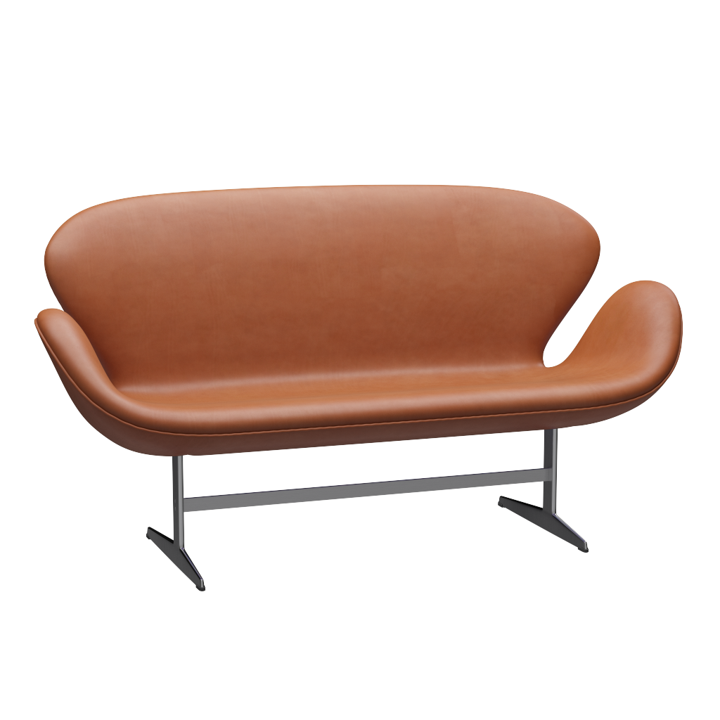 3321 Svanesofa af Arne Jacobsen - Grace læder - Walnut - Jacobsen Plus