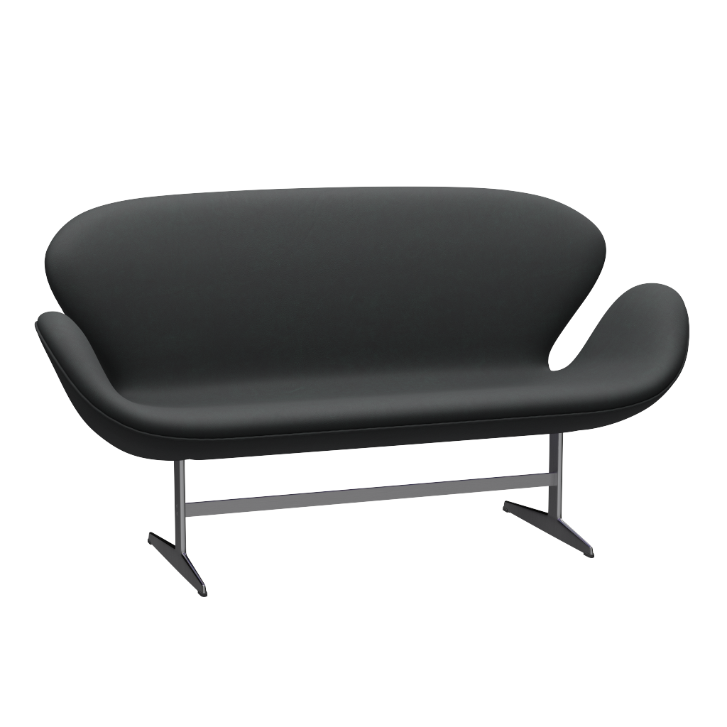 3321 Svanesofa af Arne Jacobsen - Haze læder - Anthracite - Jacobsen Plus