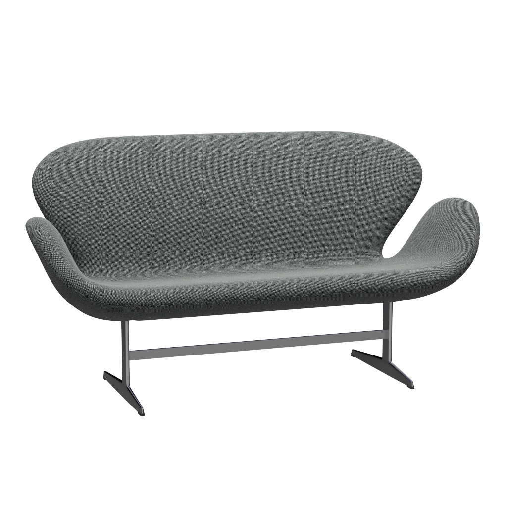 3321 Svanesofa af Arne Jacobsen - Hallingdal - 166 White Black - Jacobsen Plus