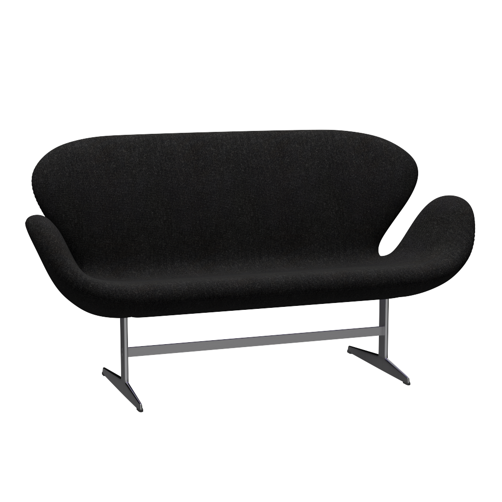 3321 Svanesofa af Arne Jacobsen - Hallingdal - 180 Charcoal - Jacobsen Plus