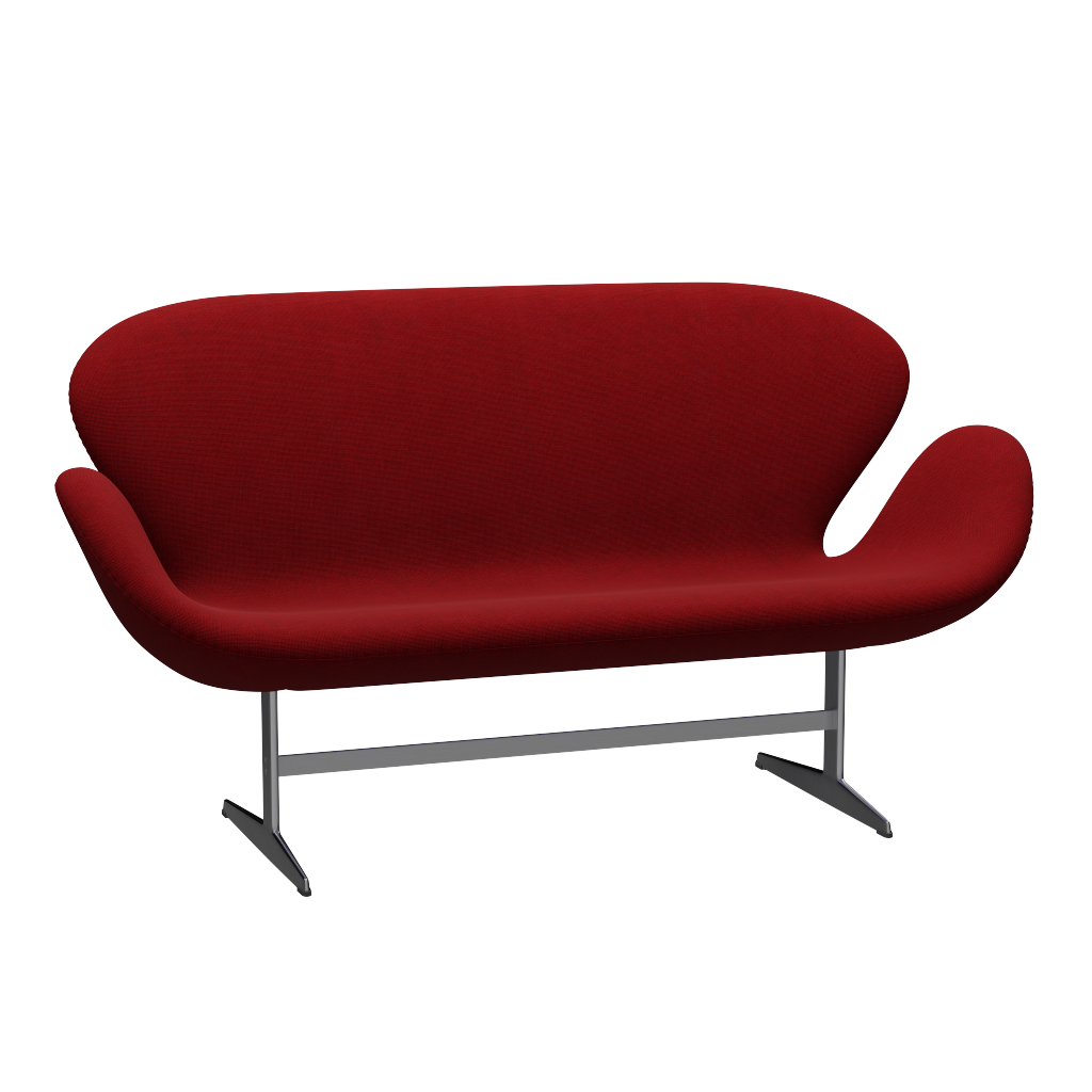 3321 Svanesofa af Arne Jacobsen - Hallingdal - 657 Red - Jacobsen Plus