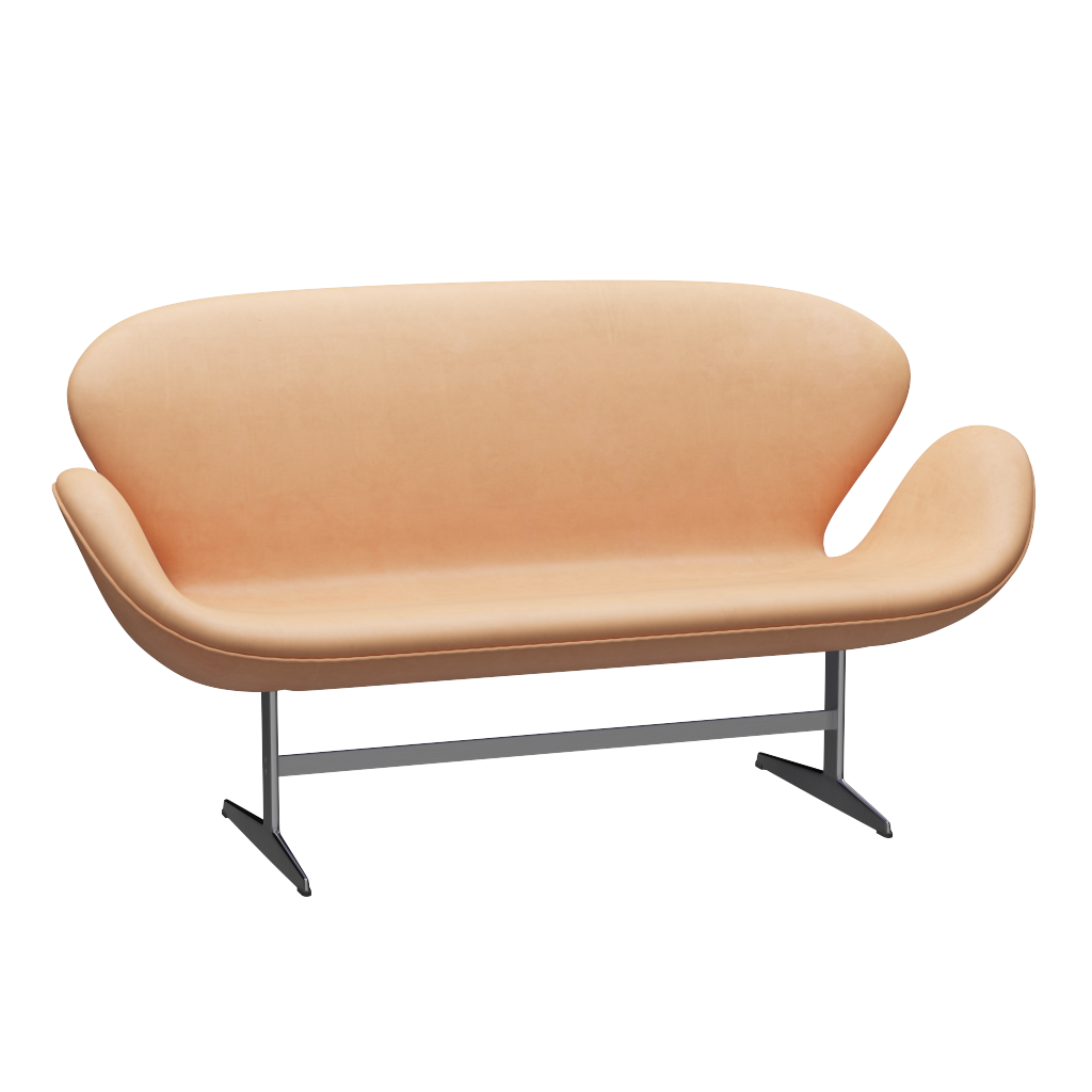 3321 Svanesofa af Arne Jacobsen - Natural læder - Jacobsen Plus