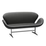 3321 Svanesofa af Arne Jacobsen - Essential læder - Black - Jacobsen Plus