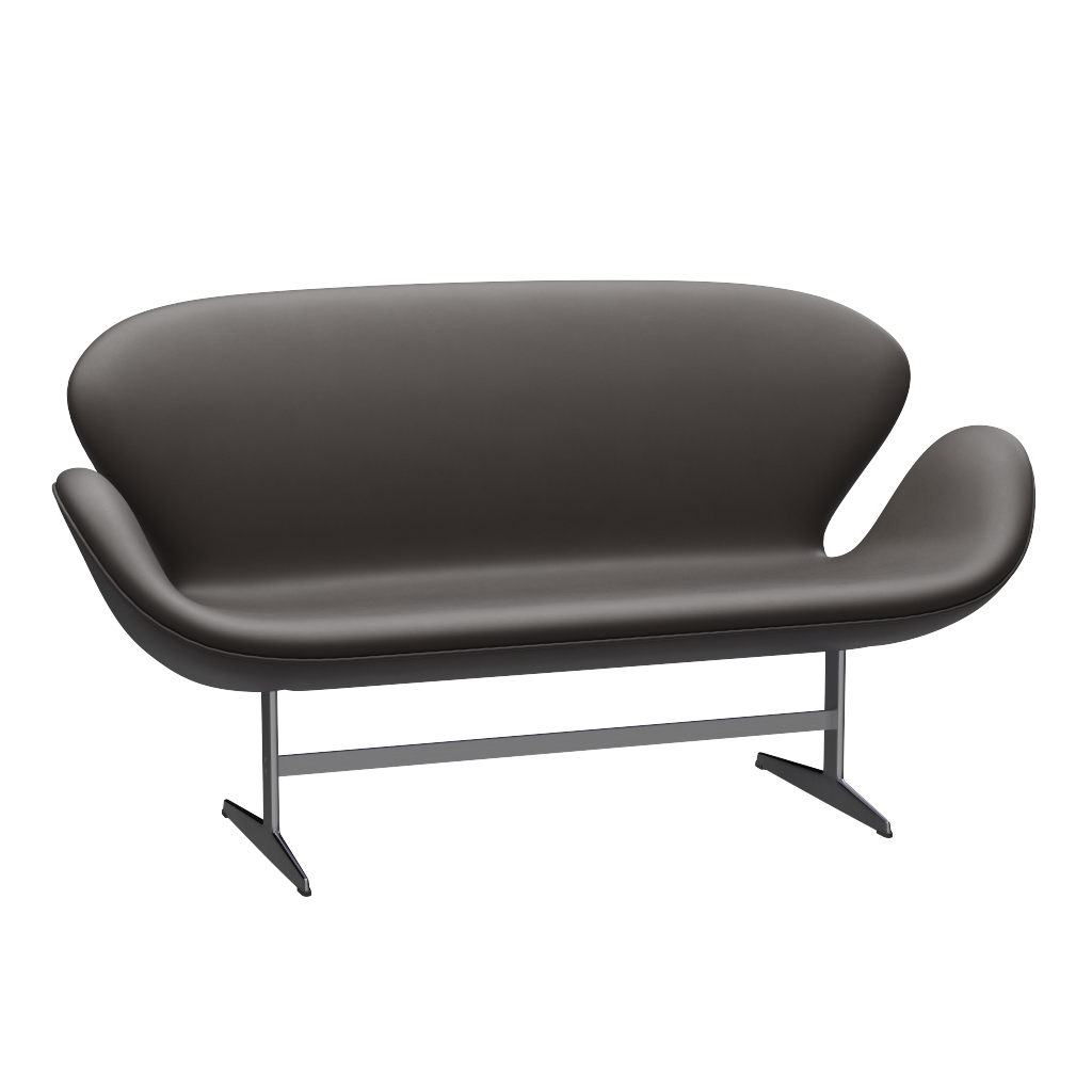 3321 Svanesofa af Arne Jacobsen - Essential læder - Dark Brown - Jacobsen Plus