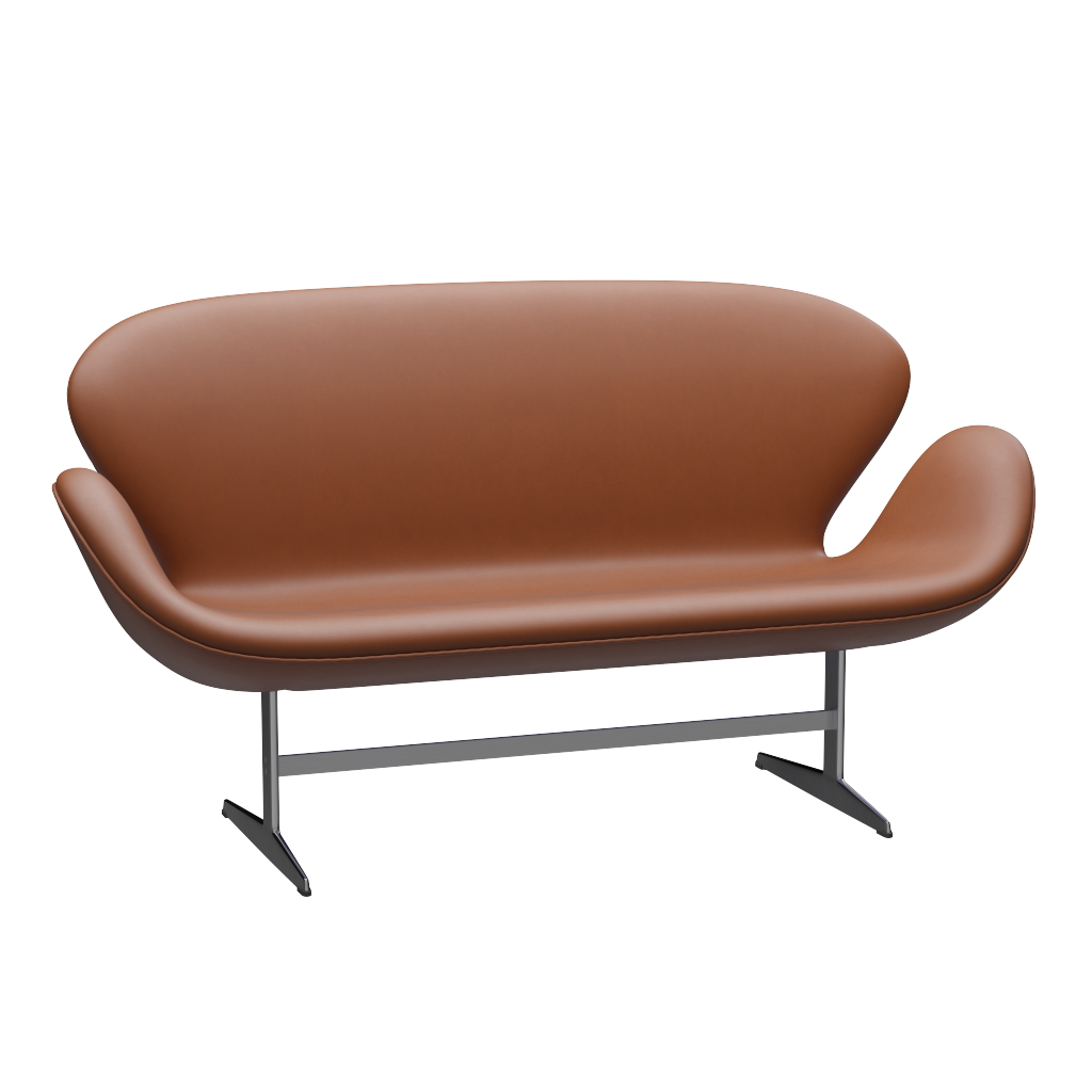 3321 Svanesofa af Arne Jacobsen - Essential læder - Walnut - Jacobsen Plus