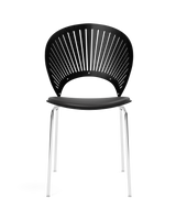 Trinidad stol m. sort læder på sæde fra Fredericia Furniture - 4 - Jacobsen Plus