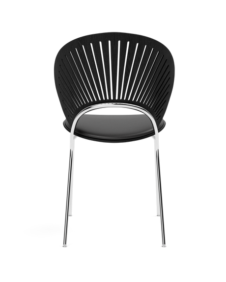 Trinidad stol m. sort læder på sæde fra Fredericia Furniture - 2 - Jacobsen Plus
