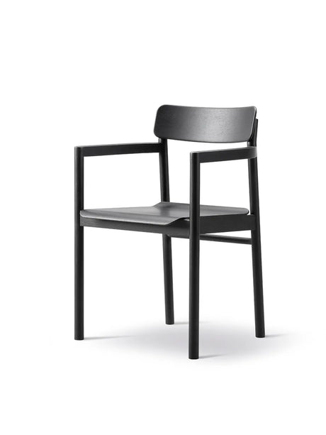 Post Spisebordsstol, eg sort lak fra Fredericia Furniture - 4 - Jacobsen Plus