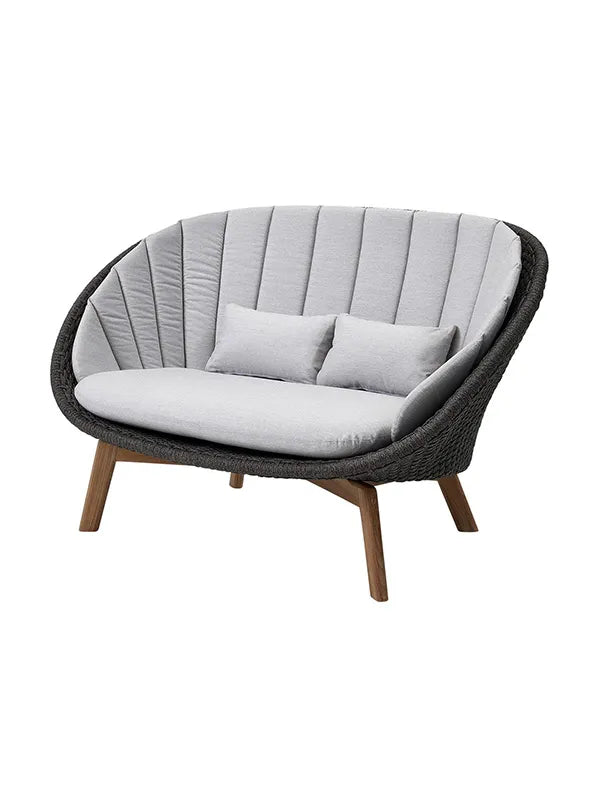 Peacock 2-pers. Sofa, Soft Rope fra Cane-line - Inkl. hynde i Light grey - Jacobsen Plus