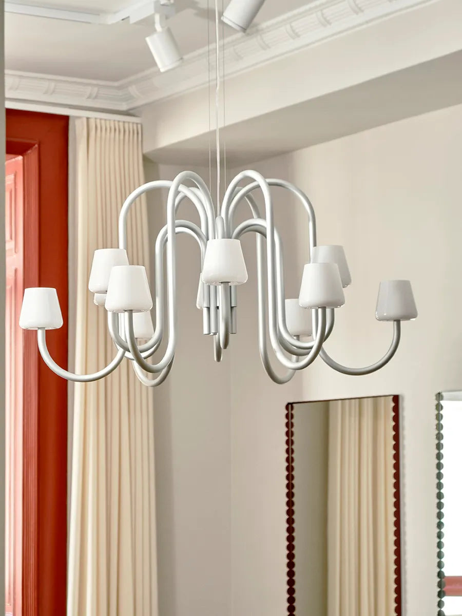 Apollo Chandelier 1065, hvid opalglas fra Hay - 5 - Jacobsen Plus