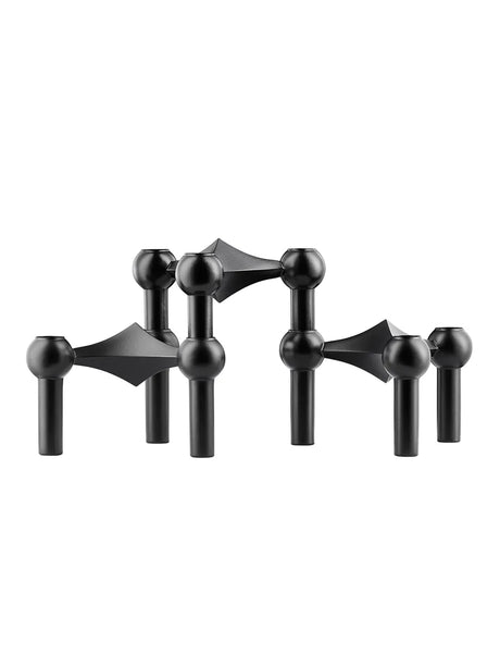 Nagel Lysestage, sort fra STOFF Nagel - 3 stk. - Jacobsen Plus