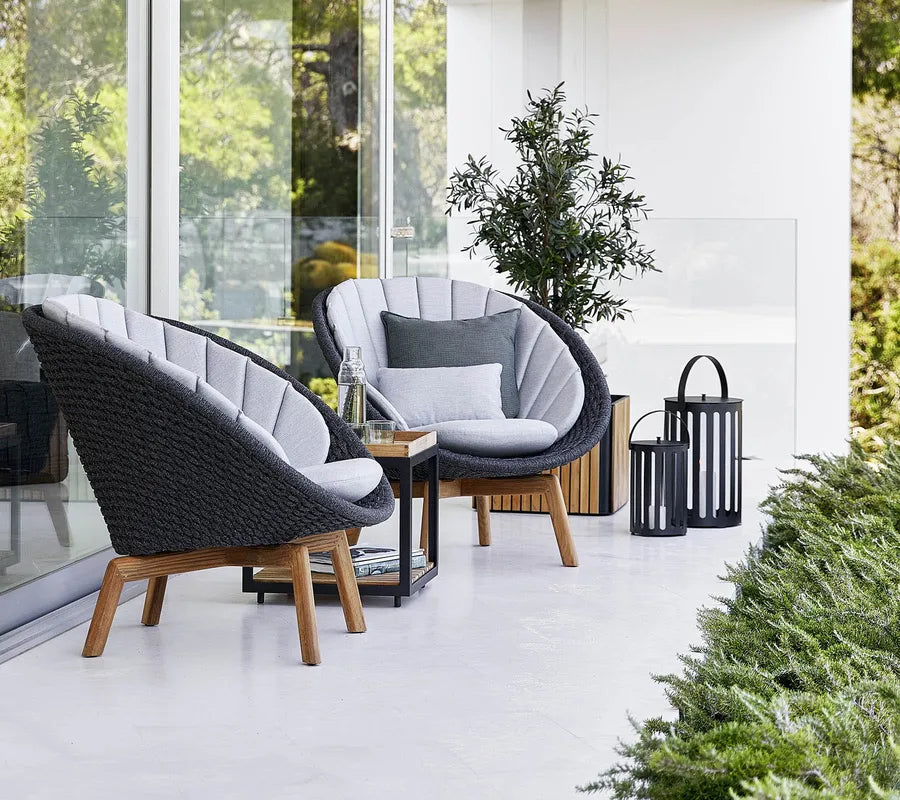 Peacock Loungestol, Soft Rope m/ben i teak fra Cane-line - 4 - Jacobsen Plus