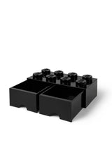 LEGO kasse 2x4 med 2 skuffer, sort fra Room Copenhagen - 3 - Jacobsen Plus
