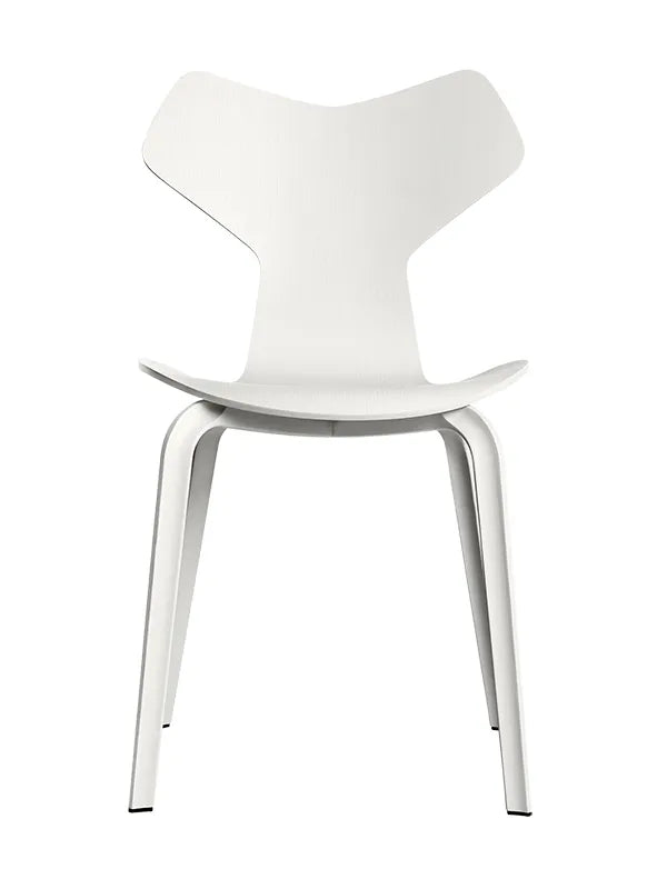 4130 Grand Prix med træben af Arne Jacobsen - Uden polstring / Farvet ask / Hvid - Jacobsen Plus