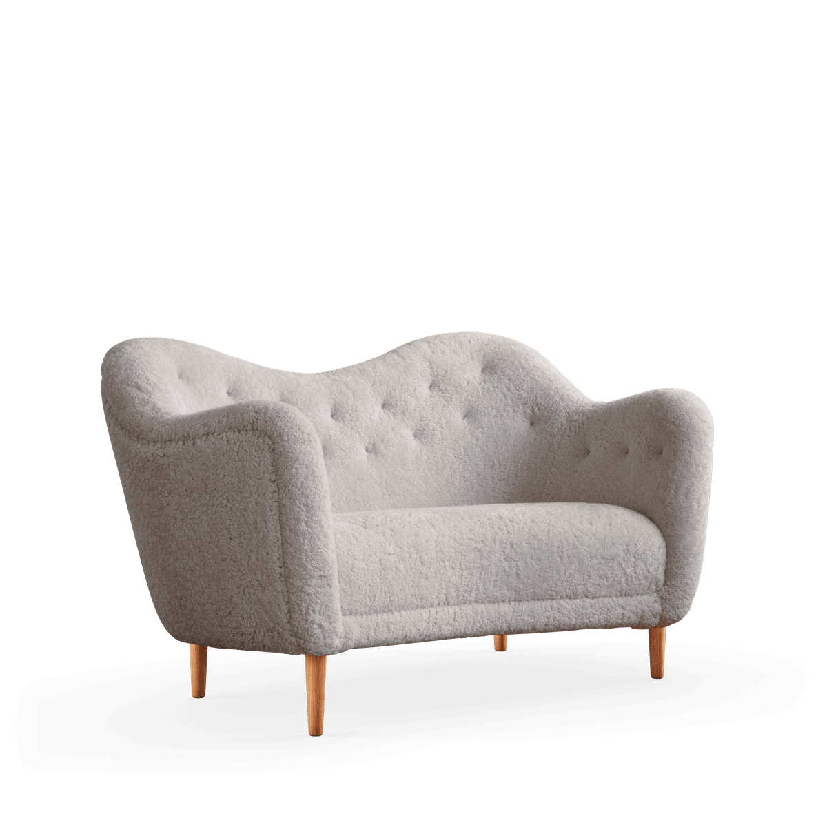 46 sofa, eg olie af Finn Juhl - Sheepskin - Moonlight - Jacobsen Plus