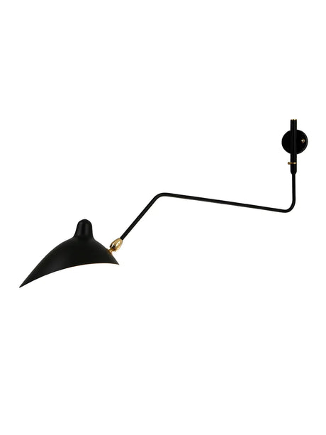 Big Wall Lamp w/1 Curved Arm af Serge Mouille - 1 - Jacobsen Plus