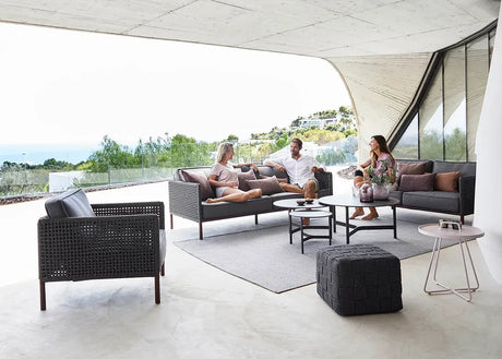 Encore Loungestol, Soft Rope fra Cane-line - Lava grey-Dark grey - Jacobsen Plus